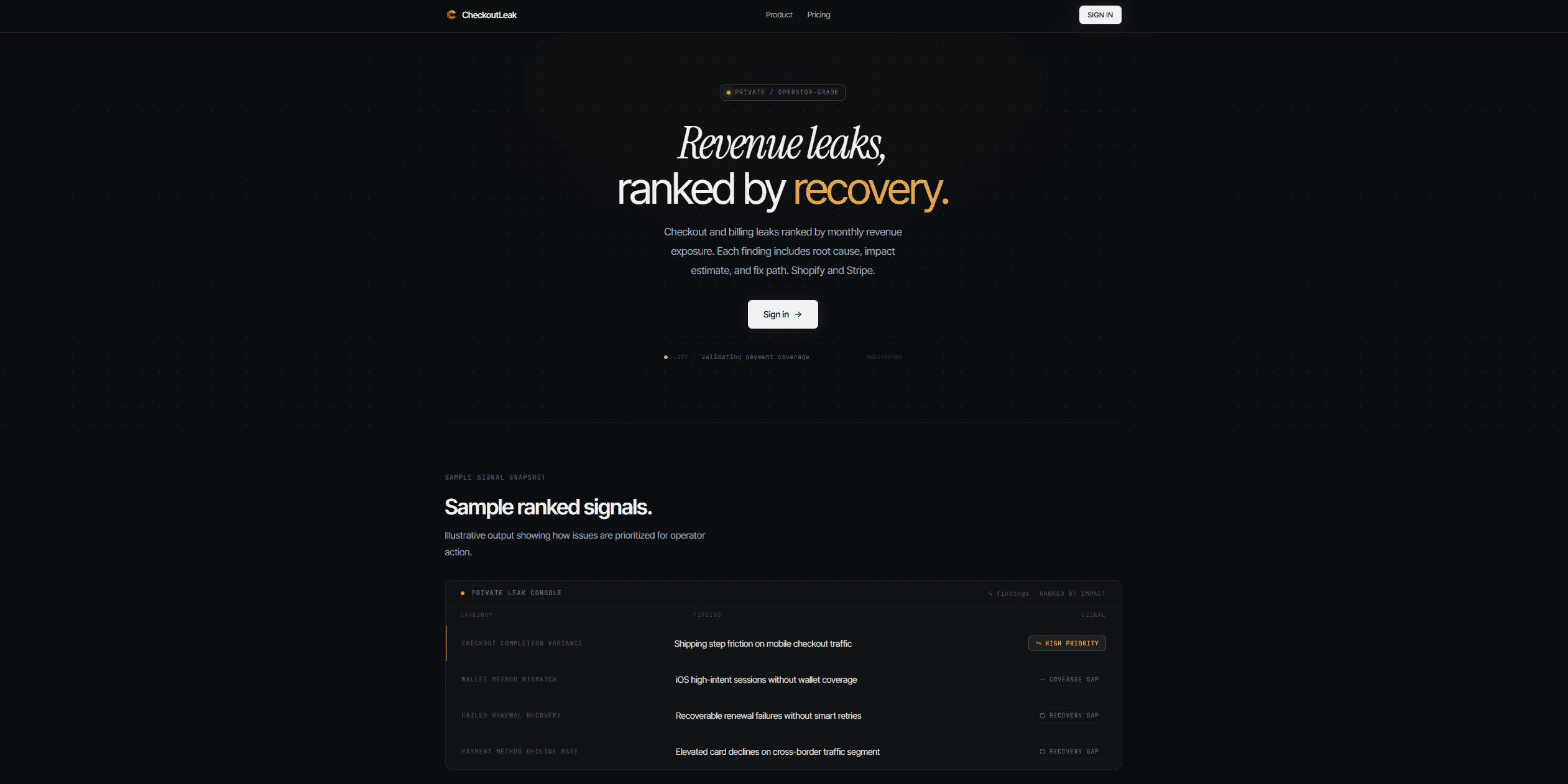 CheckoutLeak case preview